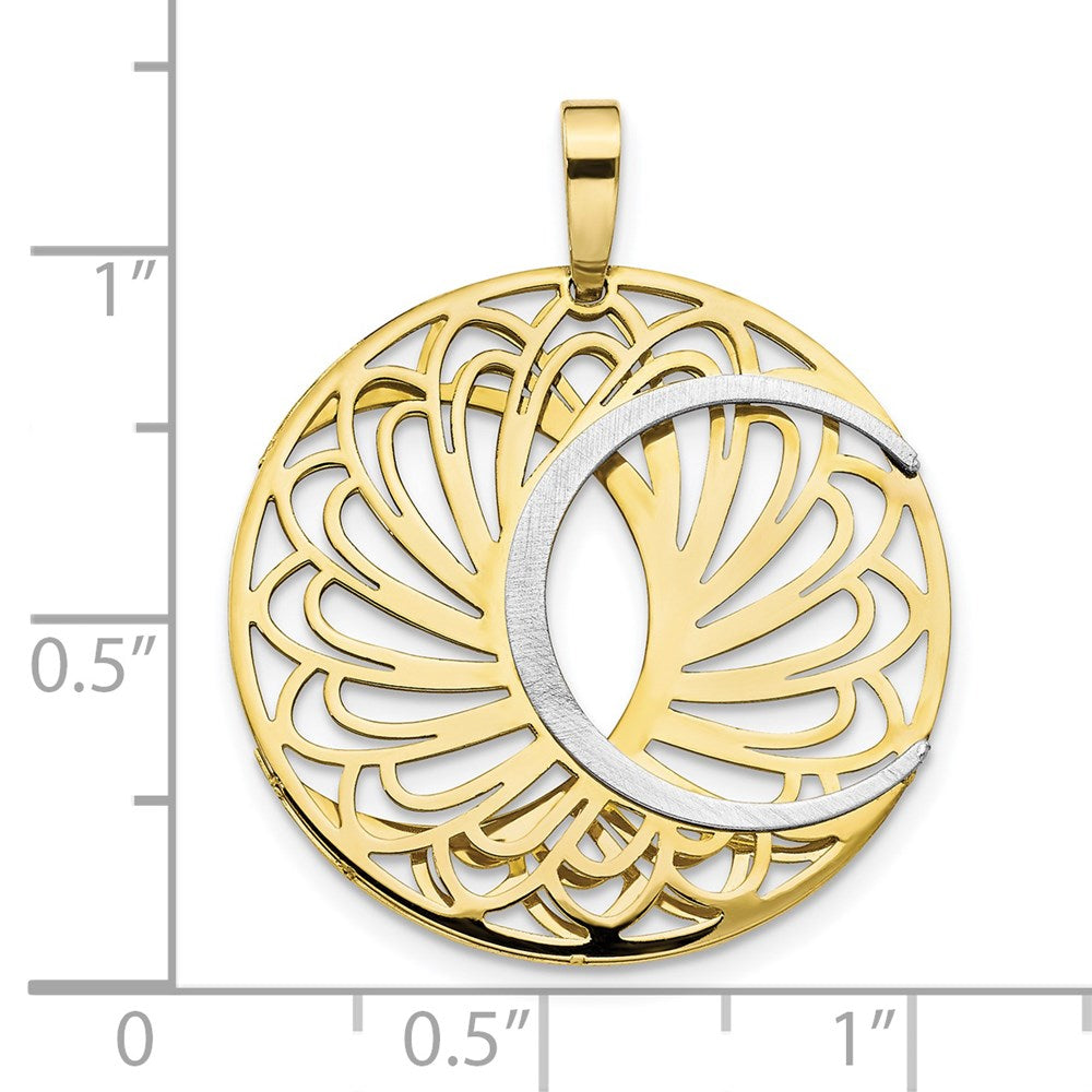 Leslie's 10K Two-tone Polished and Satin Pendant