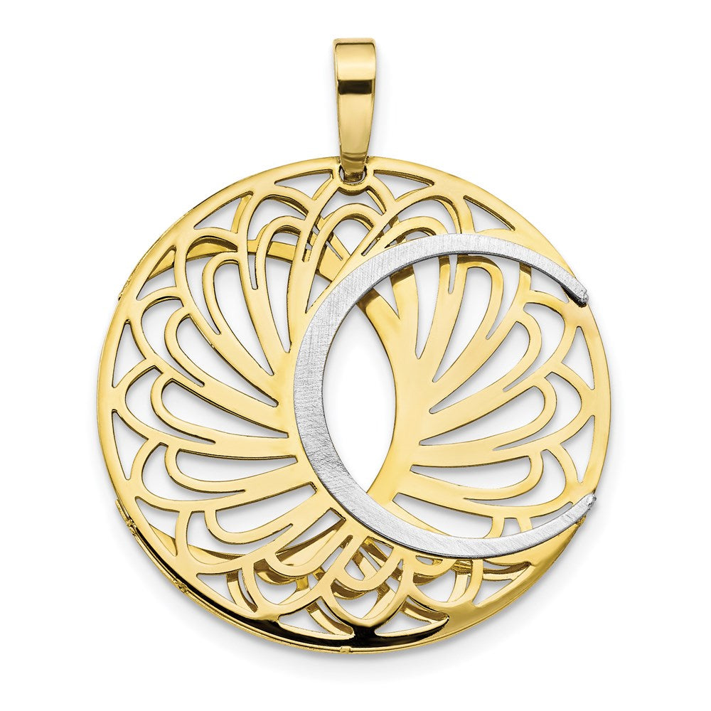 Leslie's 10K Two-tone Polished and Satin Pendant