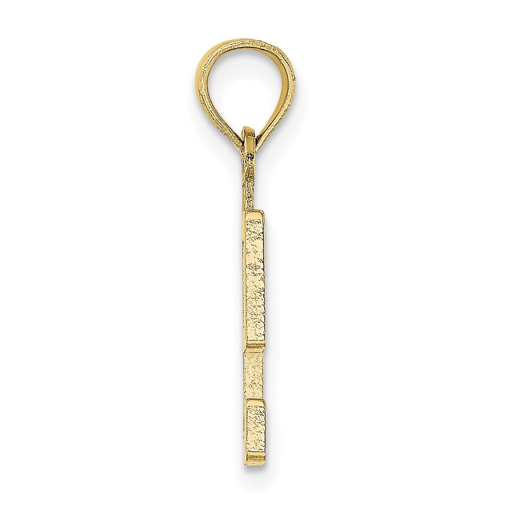 10K Number 9 Block Charm