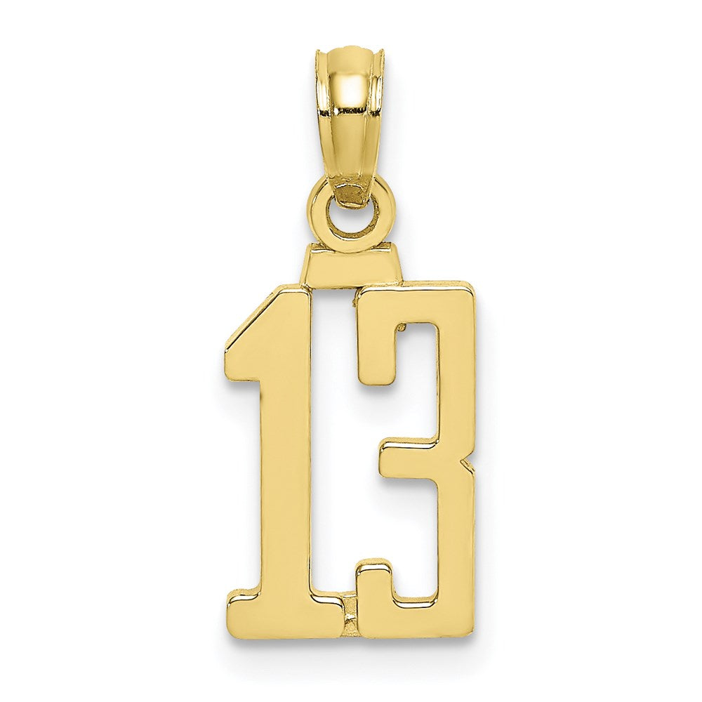 10K Number 13 Pendant – TreasureFineJeweler
