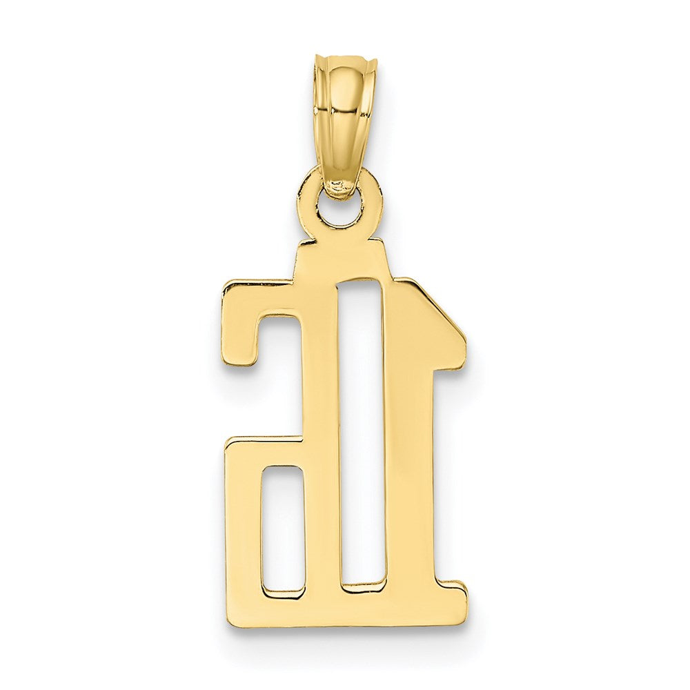 10K Number 16 Pendant