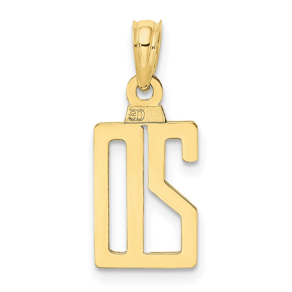 10K Number 20 Pendant