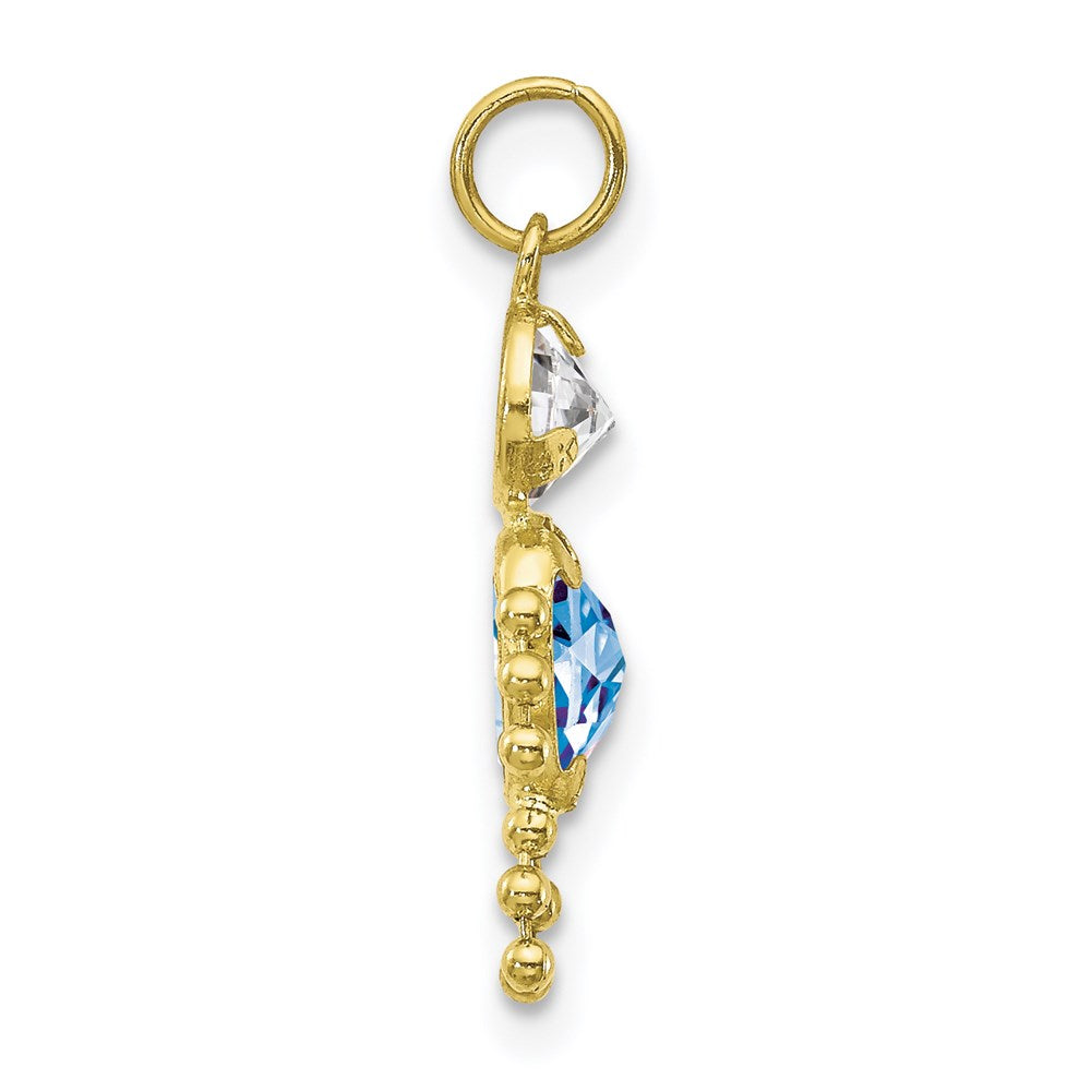 10k March Boy Birthstone Charm