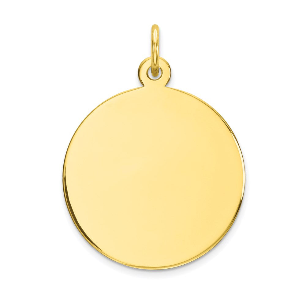 10K Plain .013 Gauge Circular Engravable Disc Charm