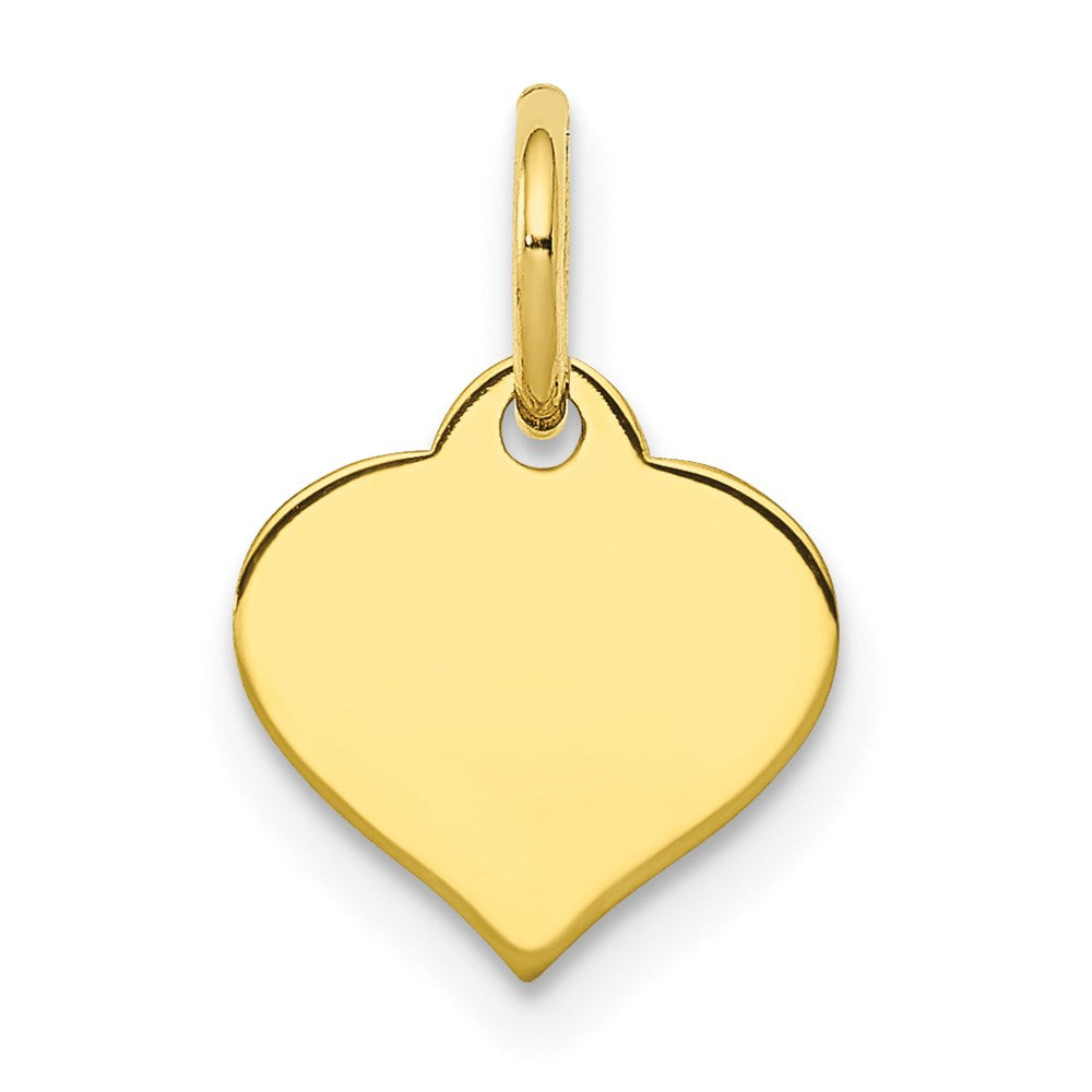 10k .018 Gauge Heart Disc Charm