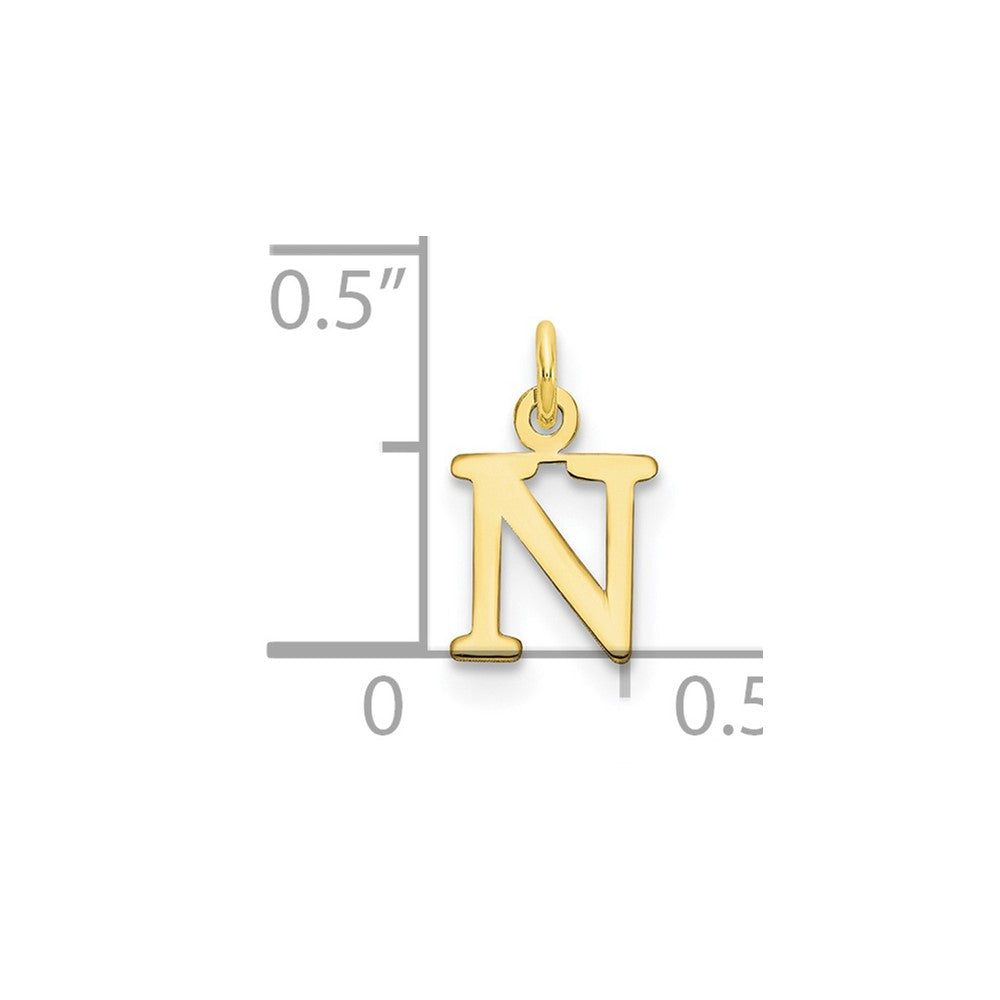 10ky Cutout Letter N Initial Charm