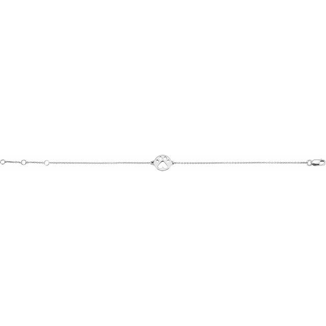 Sterling Silver Paws for Cause 7" Bracelet