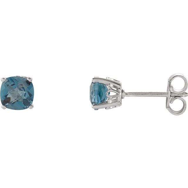 Sterling Silver London Blue Topaz Earrings 1