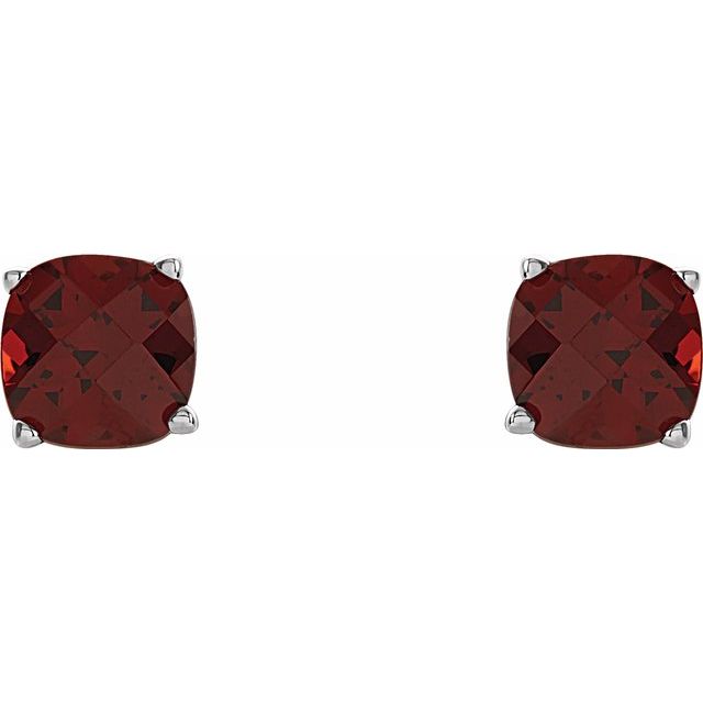 Sterling Silver Mozambique Garnet Earrings 2