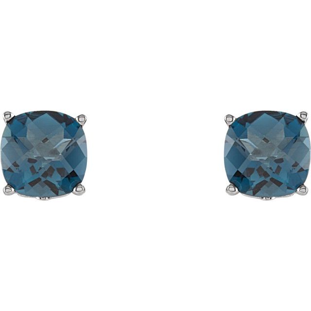 Sterling Silver London Blue Topaz Earrings 2