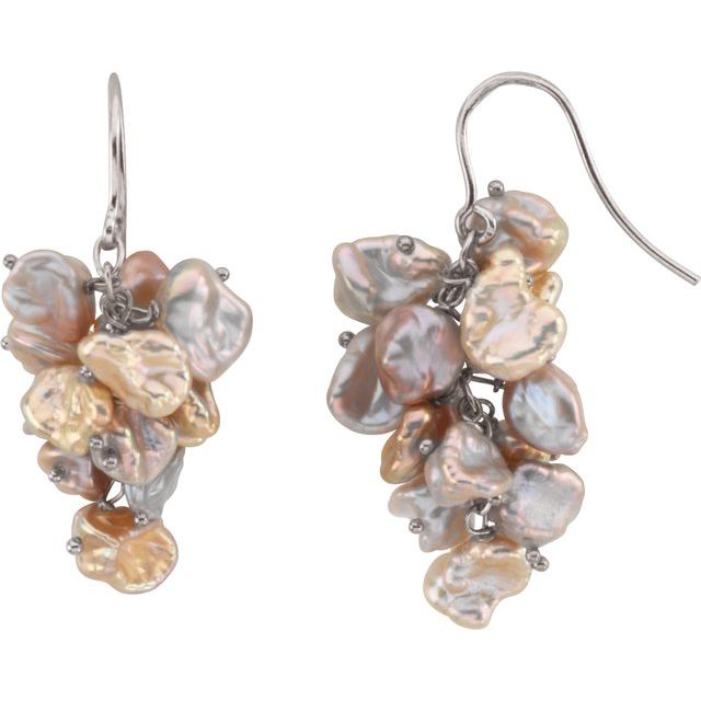 Freshwater Cultured Keshi Pearl Earrings