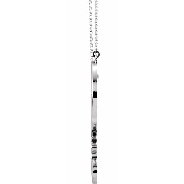 14K White 34x33 mm Infinity-Inspired Love Heart 18" Necklace 2