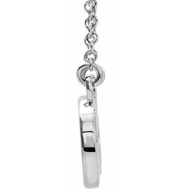 Sterling Silver 27.5x8.4 mm Infinity-Inspired Love 17" Necklace 2