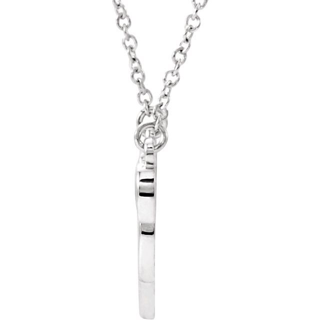 Sterling Silver Graduated Heart 17 1/2" Necklace 2