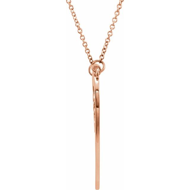 14K Rose "Mom" Heart 17" Necklace 2