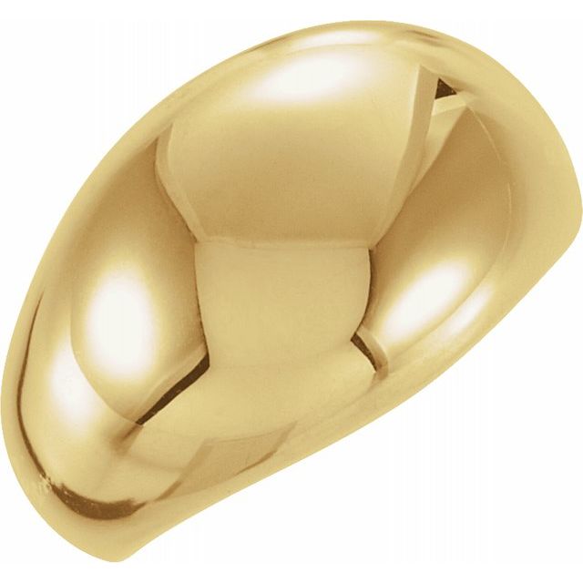 14K Yellow 12 mm Dome Ring 1