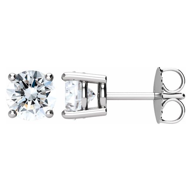 14K White 1 1/2 CTW Diamond Earrings 1