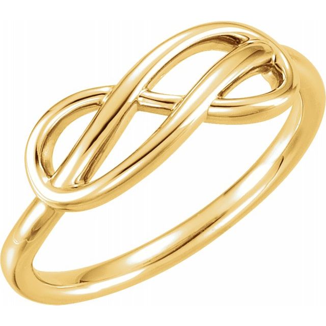 14K Yellow Double Infinity-Inspired Ring 1