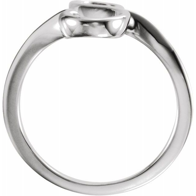 14K White Freeform Ring 2