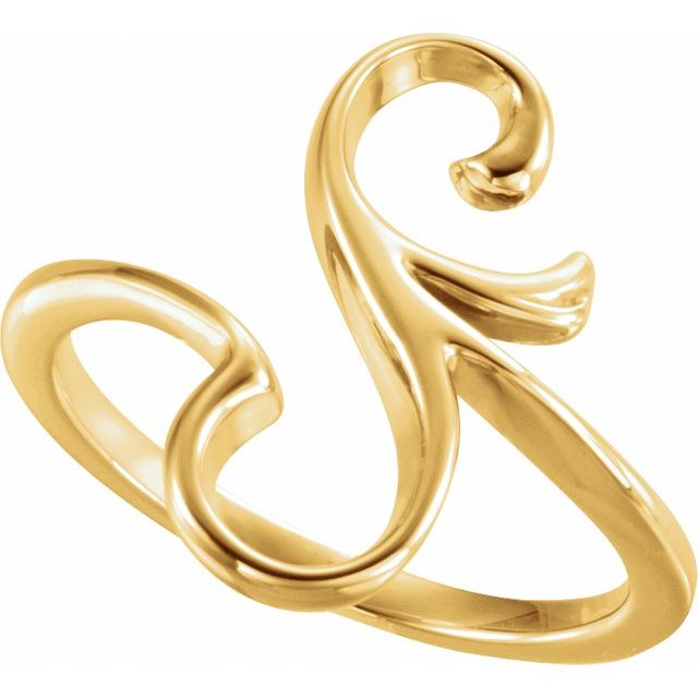 14K Yellow Freeform Ring 3
