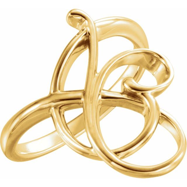 14K Yellow Freeform Ring 1