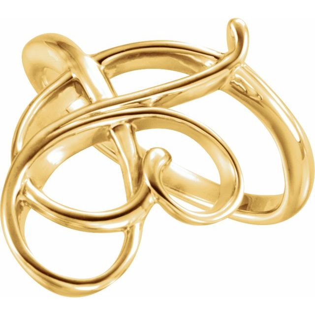 14K Yellow Freeform Ring 3