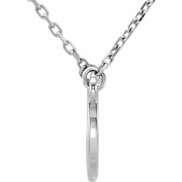 Sterling Silver Crescent 18" Necklace 2