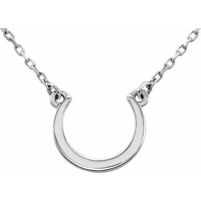 Sterling Silver Crescent 18" Necklace 1