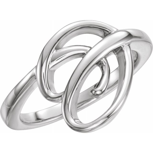 14K White Freeform Ring 1