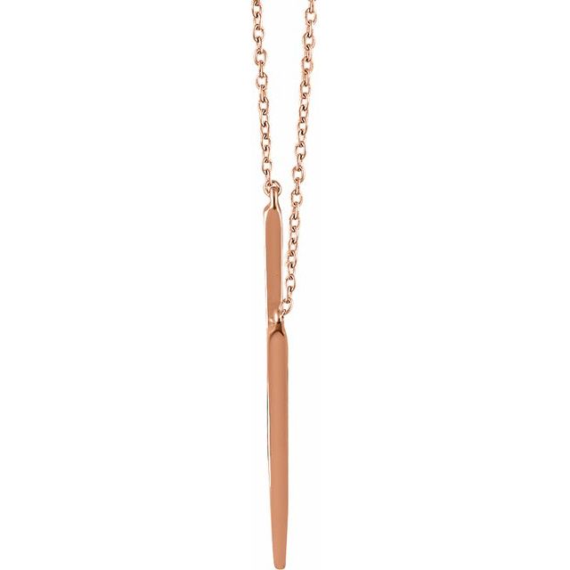 14K Rose "V" 16-18" Necklace 2