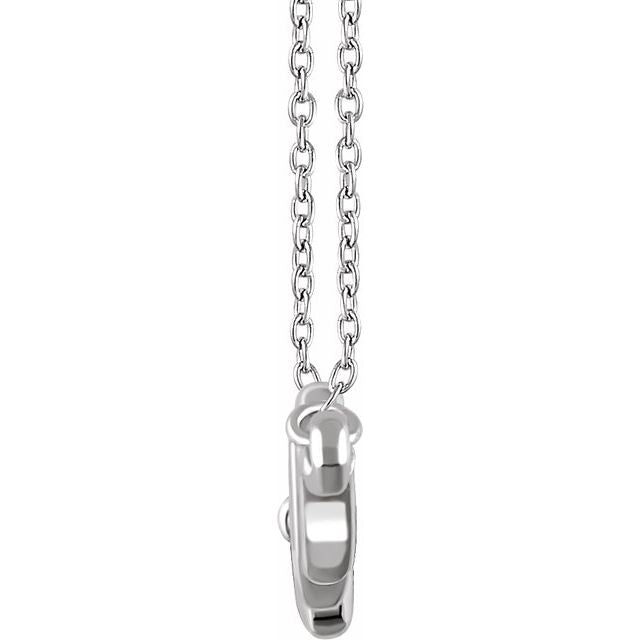 Sterling Silver Heartbeat 16-18" Necklace 2