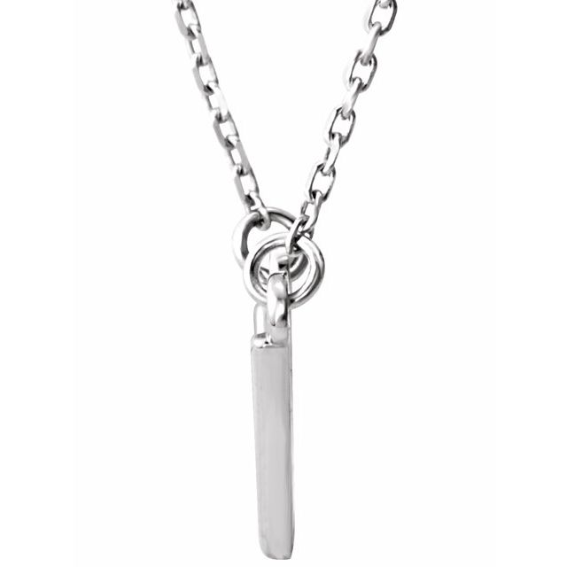 Sterling Silver "V" 16.5" Necklace 2