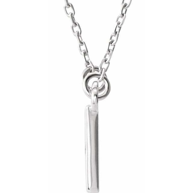 Sterling Silver Square 16.5" Necklace 2