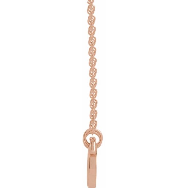 14K Rose .03 CTW Diamond Heart 16" Necklace 2