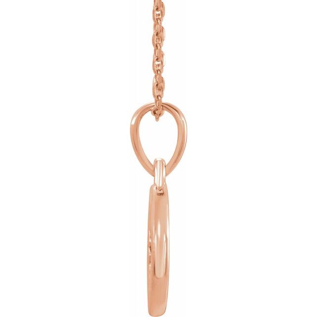 14K Rose .01 CT Diamond Starburst 16-18" Necklace 2