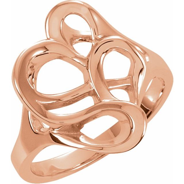 14K Rose Freeform Ring 1
