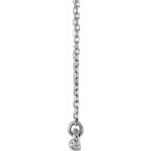 Sterling Silver Beaded Bar 16-18" Necklace 2