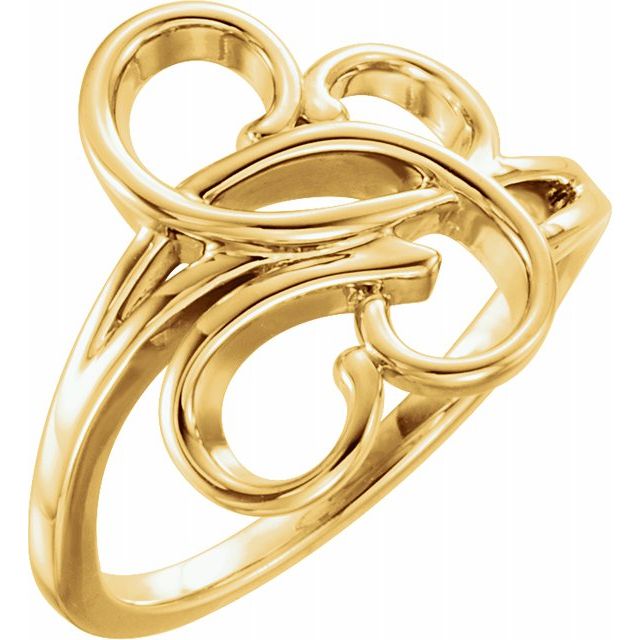 14K Yellow Freeform Ring 1