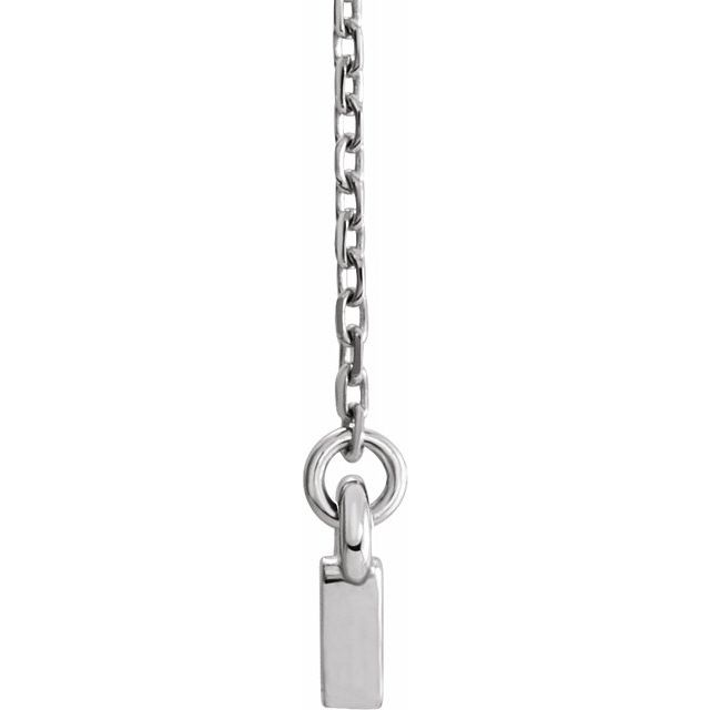 Sterling Silver Triangle Bar 16-18" Necklace 2