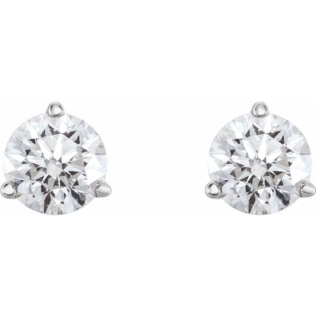 14K White 3/4 CTW Diamond Earrings 2