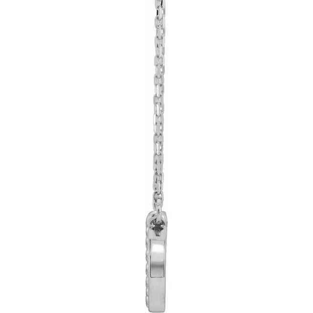 Sterling Silver Beaded Circle 16-18" Necklace 2