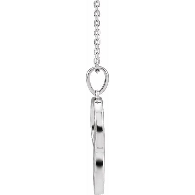 Sterling Silver Interlocking Circle 18" Necklace 2