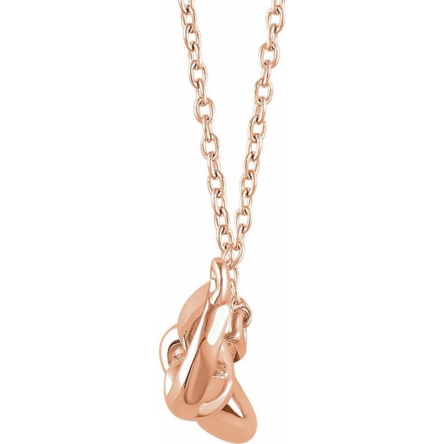 14K Rose Bow 18" Necklace 2