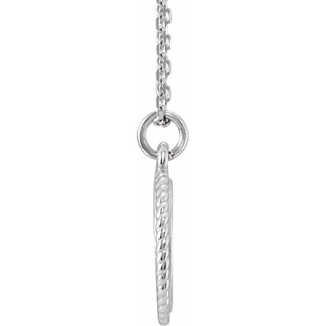 Sterling Silver Engravable Round 16-18" Rope Necklace 2