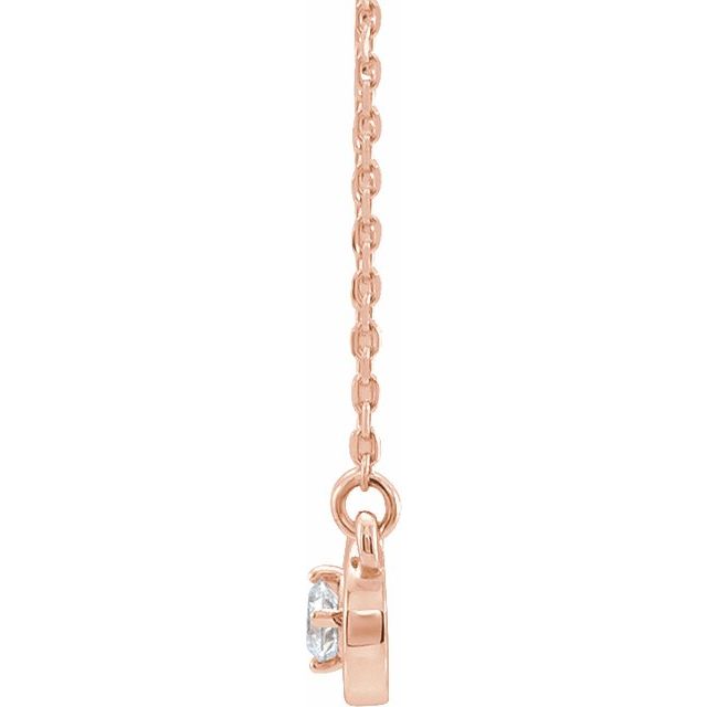 14K Rose 1/10 CT Diamond Infinity-Inspired 16-18" Necklace 2