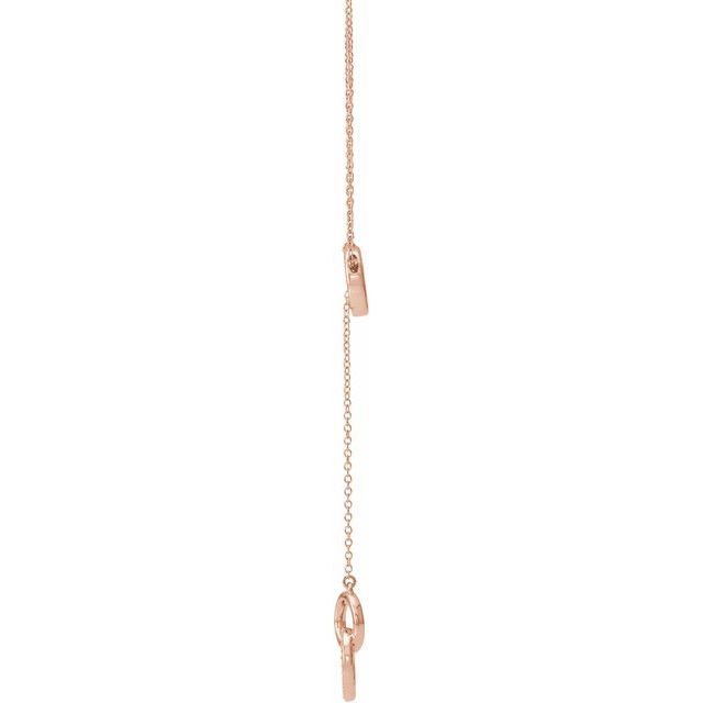 14K Rose 1/10 CTW Diamond Circle Y 16-18" Necklace 2