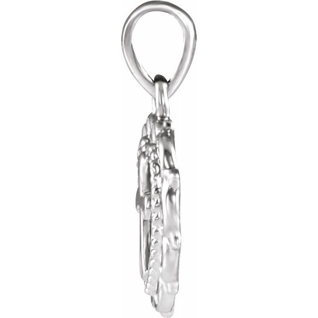 Platinum Youth Heart with Cross Pendant 2
