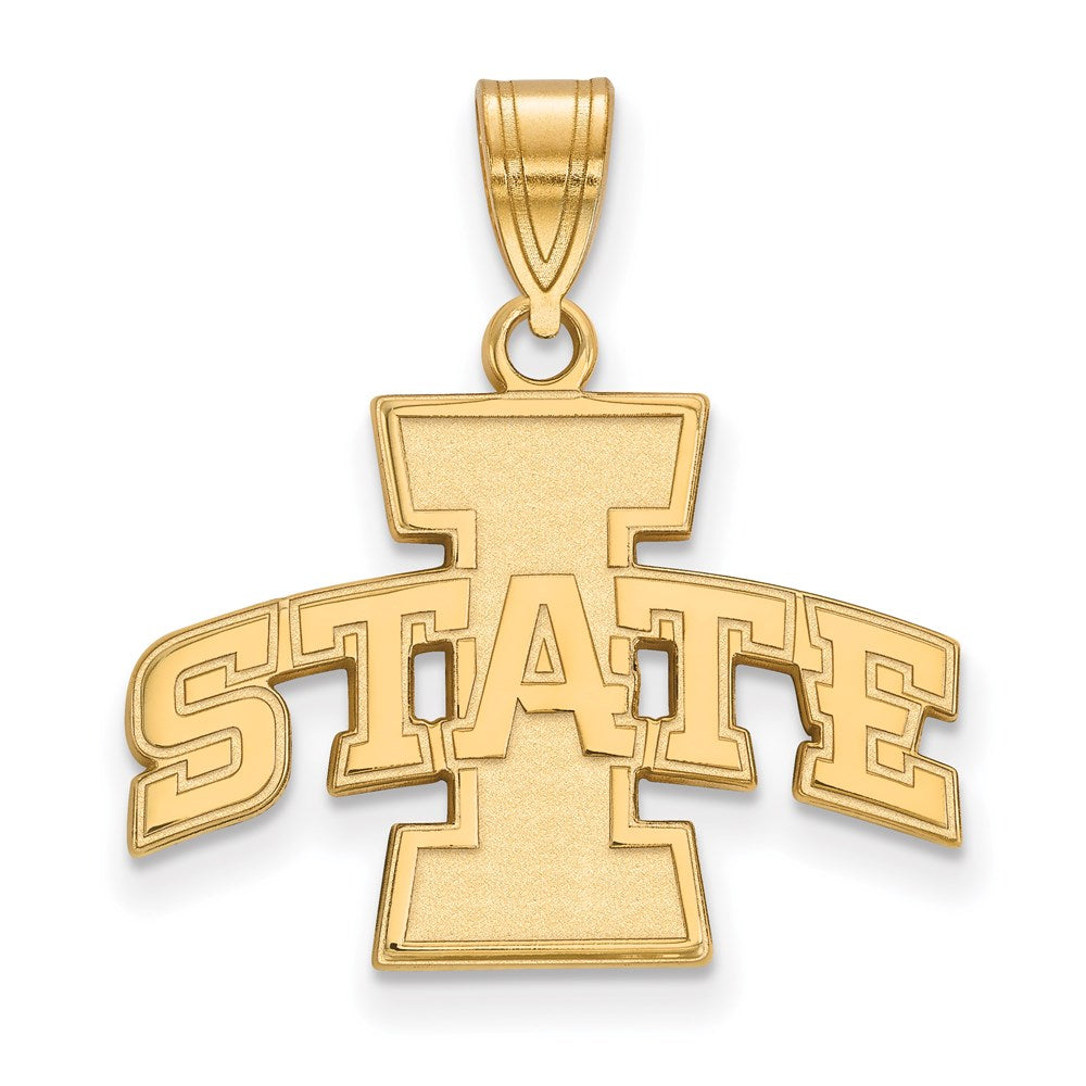 Sterling Silver Gold-plated LogoArt Iowa State University Medium Pendant