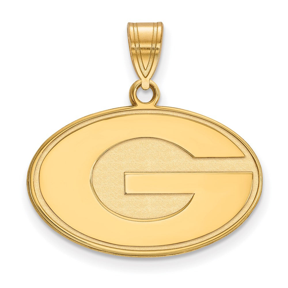 Sterling Silver Gold-plated LogoArt University of Georgia Letter G Medium Pendant