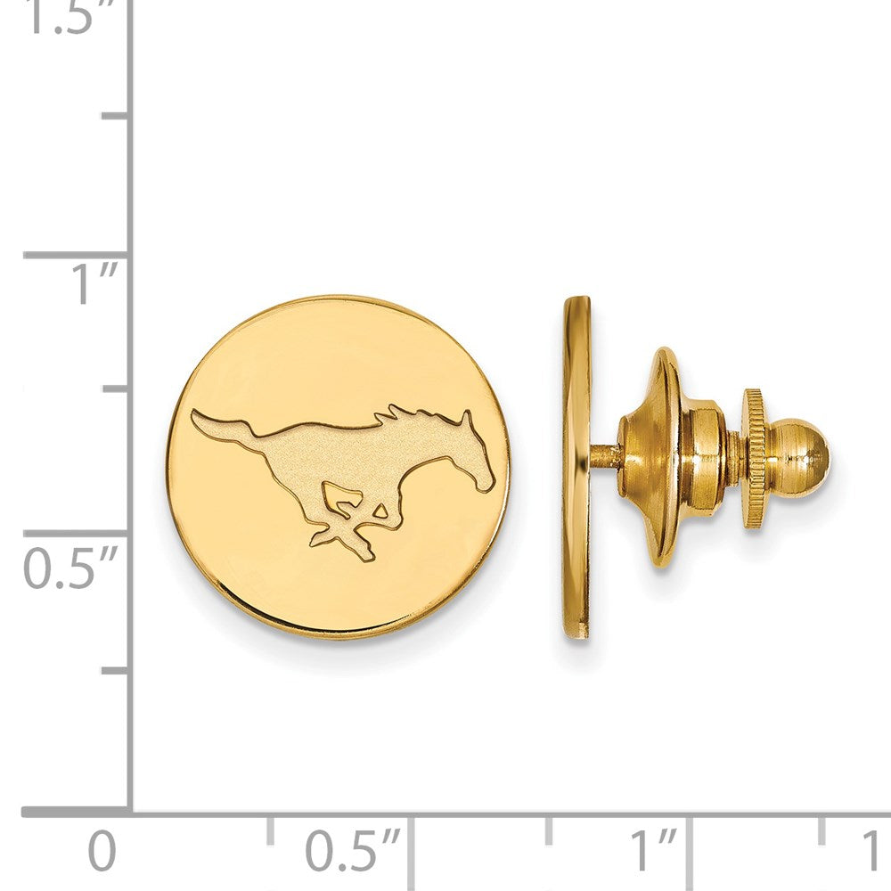 Sterling Silver Gold-plated LogoArt Southern Methodist University Mustang Lapel Pin